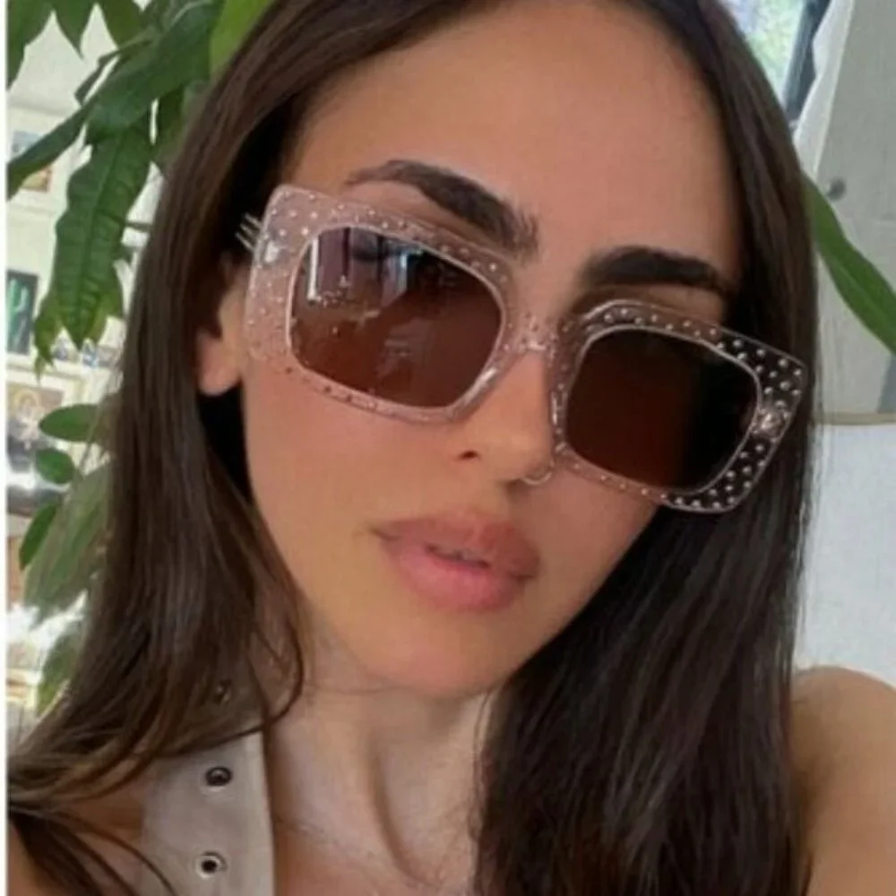 Celine CL4213IS 27E Square Sunglasses – Shiny Crystal/Brown - Picture 3 of 10